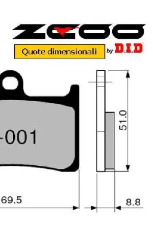 Nuova Collezione ZCOO - PASTIGLIE MOTO RACING S001 EX C
