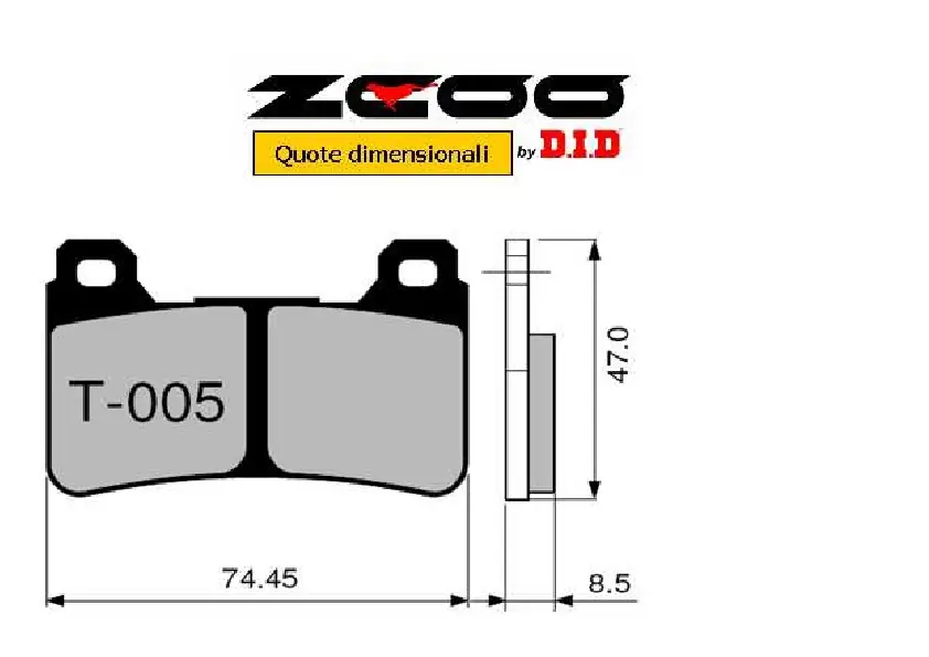 ZCOO - PASTIGLIE MOTO RACING T005 EX C Quantità Limitata